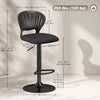 HOMCOM Bar Stools Set of 2, Modern Swivel Counter Height Barstools, Black