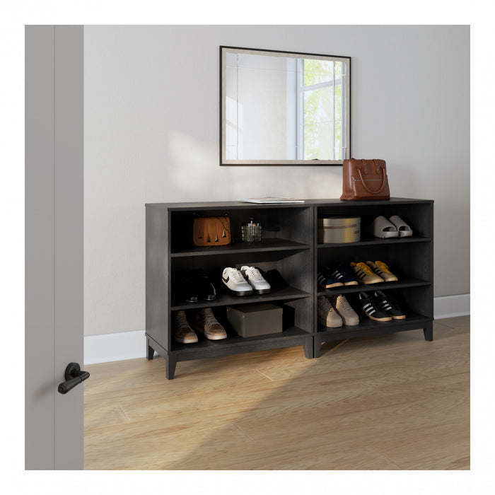 Modulr Bibliotheque A 2 Tablettes Reglables – Chene Noir