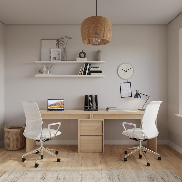 Surface de travail reversible Chrono, chene blond naturel