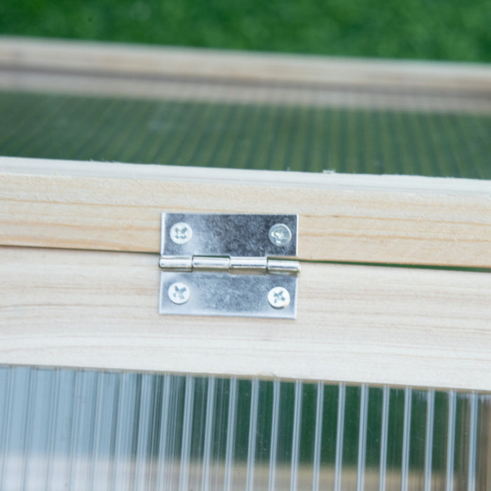 Outsunny en bois à cadre froid serre jardin portable surélevé avec dessus ouvrable pour l’intérieur, l’extérieur, les fleurs, les légumes, les plantes, 35,5 « x 20,5 » x 19,5 « , bois naturel