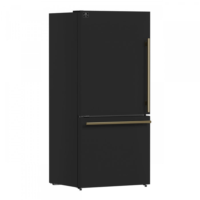 Refrigerateur Milano Espresso de 31 po avec congelateur inferieur, noir, 17,2 pi³ – FFFFD1786-31BLK