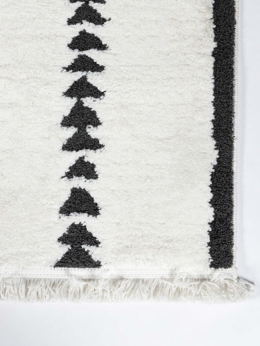 Tapis Contemporain Zelda 7'6\" x 9'6\" en Ivoire
