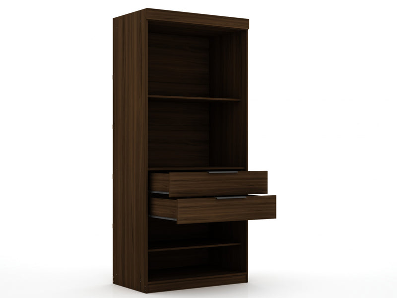 Armoire contemporaine moderne Mulberry 36\" en brun chataigne