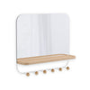 Miroir Estique de Umbra avec crochets - blanc