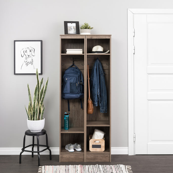 Meuble étroit pour organiser l’entrée - gris délavé