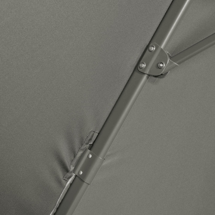 Outsunny Φ9.6' Parasol De Patio Decale Poteau En Aluminium Rotation A 360°