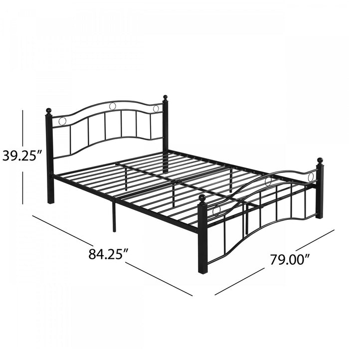 Jackson Cadre De Lit En Metal Avec Rangement Sous Le Lit, Noir