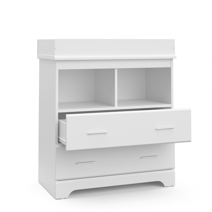 Storkcraft Brookside 2 Commode a langer a tiroirs - Blanc