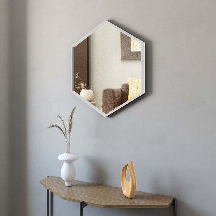 Miroir Zona de 28 po blanc