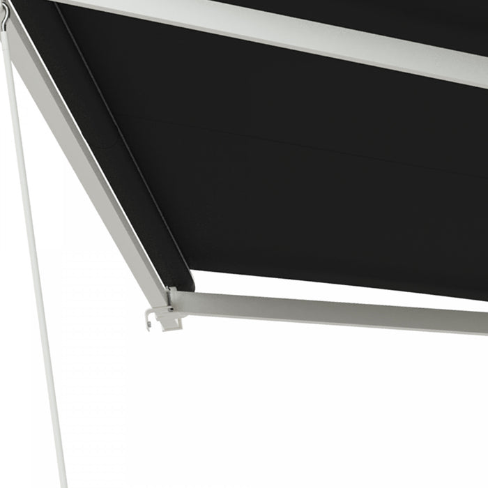 Outsunny 10' X 8' Auvent Retractable Electrique Avec Telecommande, Noir