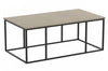 Table à café de 43 po - taupe foncé avec métal noir