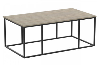 43” Coffee Table - Dark Taupe With Black Metal | Table à café de 43 po - taupe foncé avec métal noir