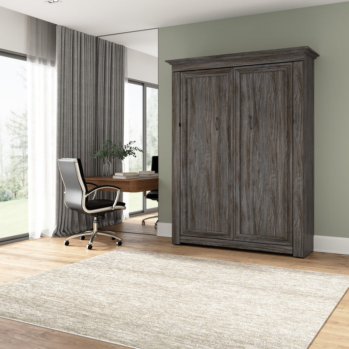 Lit double escamotable Versatile de Bestar de 66 po (L) - gris noyer