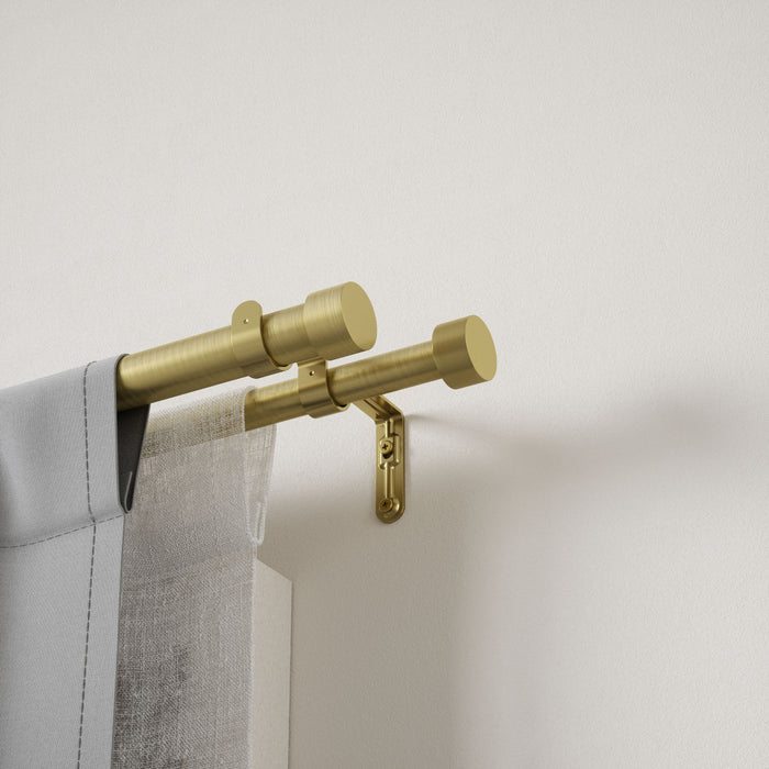  Tringle à rideaux extensible double Cappa de Umbra laiton de 1 po - 120 po à 180 po