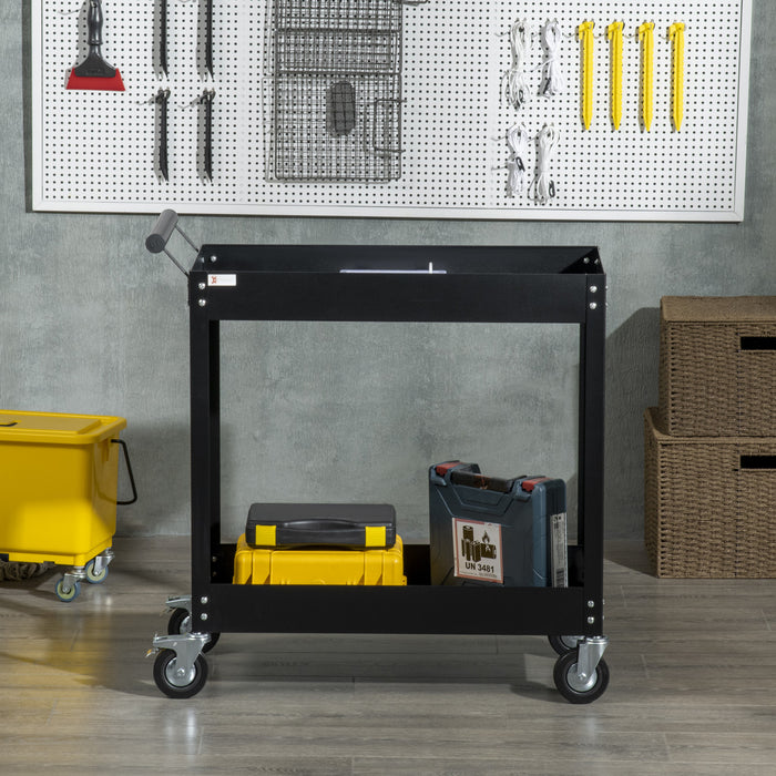 Durhand Chariot A Outils Roulant A 2 Niveaux Chariot De Service