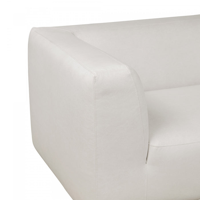 Canape sectionnel moderne contemporain Lukas 2 pieces 118\" creme, angle droit