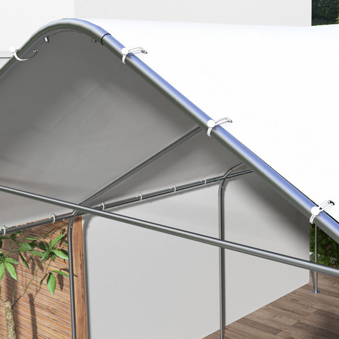 Outsunny Tente De Garage Et De Fete Portative, Abri D'auto 19' X 19,5'