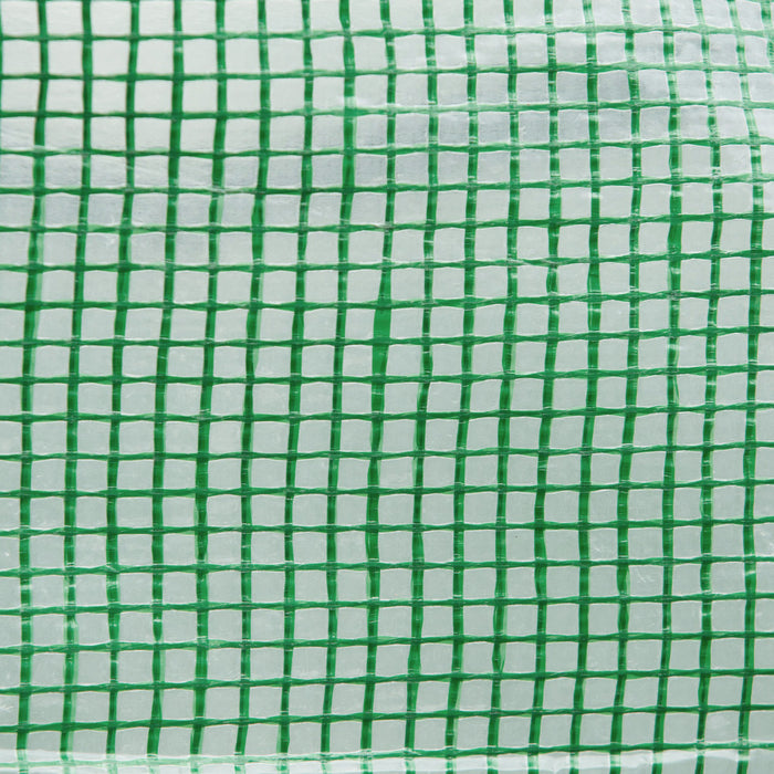 Outsunny 5'x10'x7' Tunnel Greenhouse Outdoor Walk-in Hot House Avec Fenetres A Enroulement Et Porte A Fermeture Eclair Cadre En Acier Couverture En Pe Vert