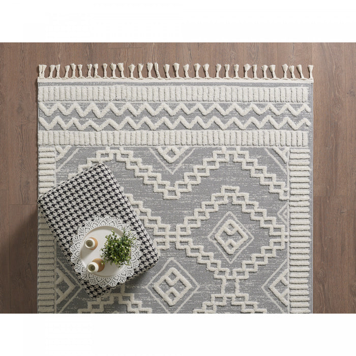 Carpette à poil long Quinto Moroccan Quatro - 2 pi 7 po x 8 pi 