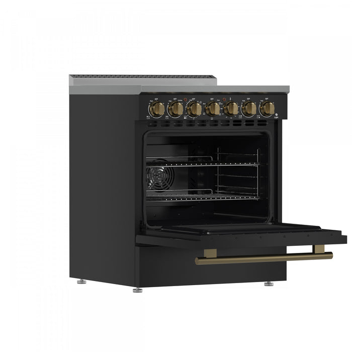 Cuisiniere electrique noire Paolo 30 po, 4,38 pi³ - FFSEL6011-30WHT