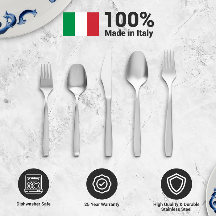 Ensemble De Couverts En Acier Inoxydable Italien Arimi Bianca, 20 Pieces - Service Pour 4
