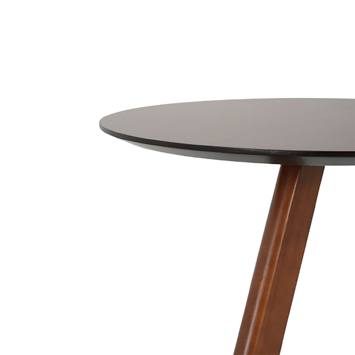 Table D’appoint Logan Au Design En Z Peu Encombrant En Bois D’hévéa -  Fini Noyer
