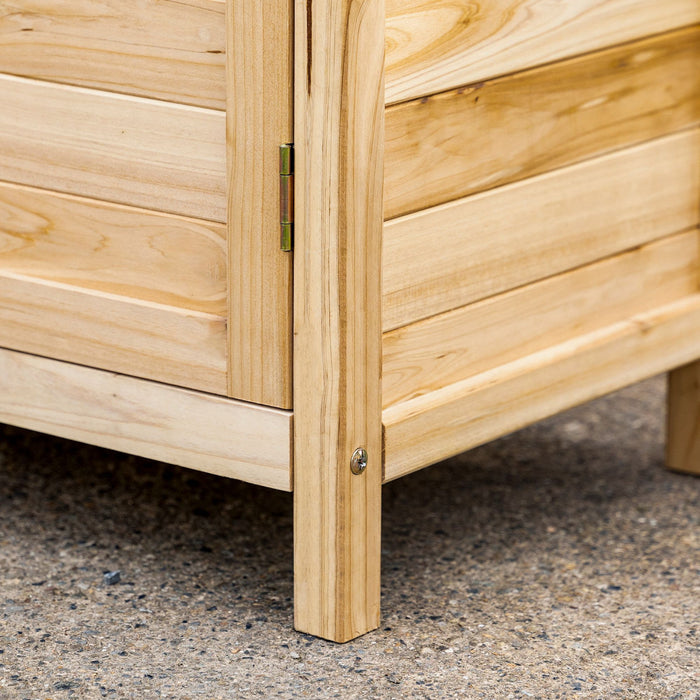 Outsunny Armoire de Rangement de Jardin, Cabanon de Jardin, Bois Naturel