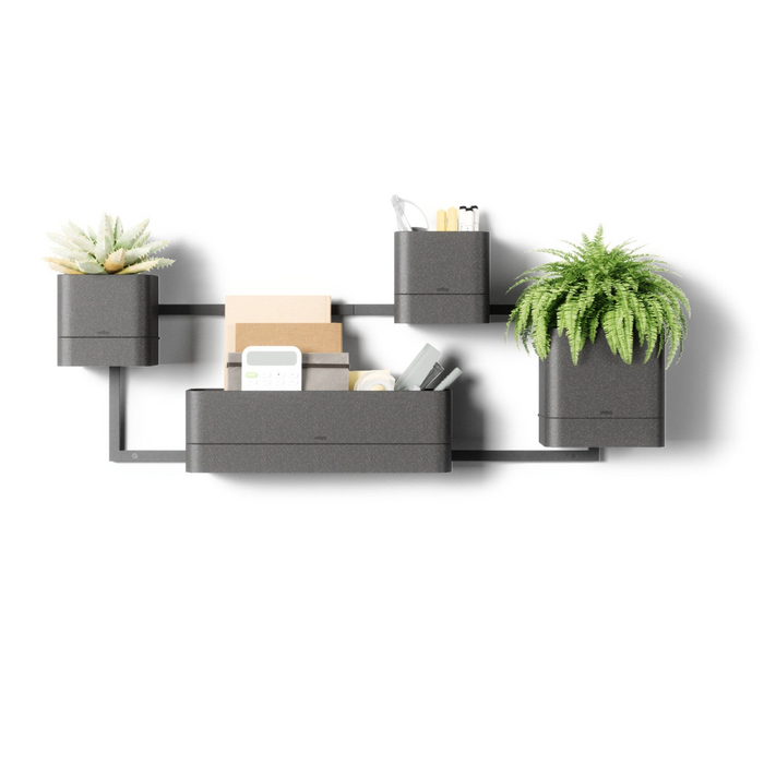 Jardinière murale Cubiko de Umbra - noire