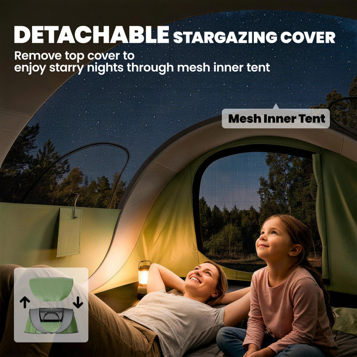 Outsunny Tente Pop-Up de Camping pour 4-5 Personnes, Vert