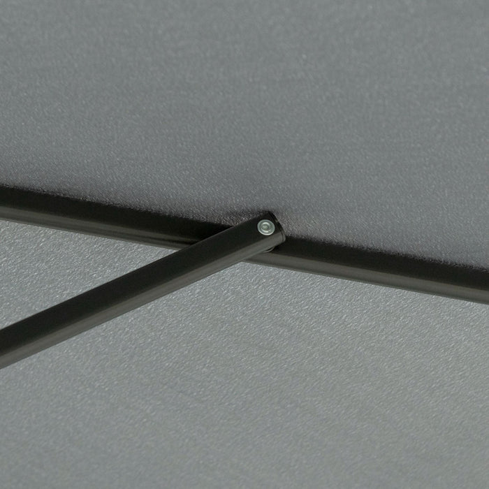 Outsunny Parasol Deporte De 10 Pi En Porte-a-faux Avec Base, Gris