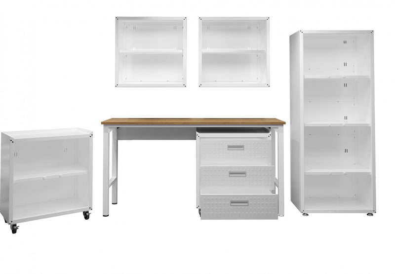 Ensemble de garage moderne Fortress 6 pieces en blanc