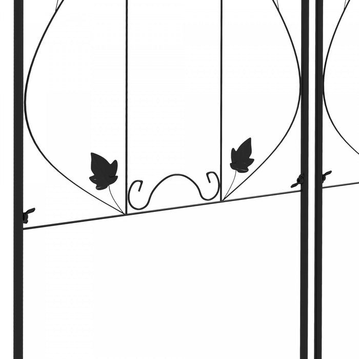 Outsunny Lot De 2 Treillis De Jardin En Metal Pour Plantes Grimpantes