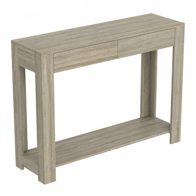 40” Console Table With 2 Drawers And Shelf - Dark Taupe | Console de 40 po avec 2 tiroirs et tablette - taupe foncé