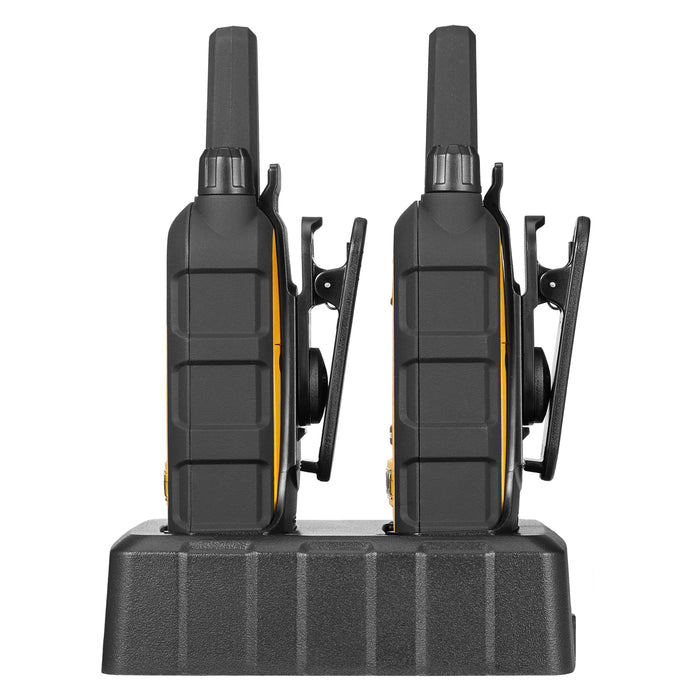 2 talkies de chantier Dewalt DXFRS300 - 1 watt, robuste, longue portée, radios bidirectionnelles intérieures-extérieures + 22 canaux