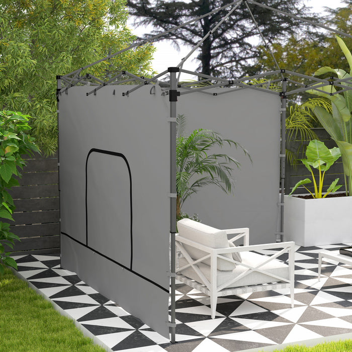 Outsunny Paroi Laterale Pour Auvents 10x10pi, 2 Parois Laterales Uniquement