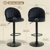 HOMCOM Bar Stools Set of 2, Swivel Counter Height Barstools, Black