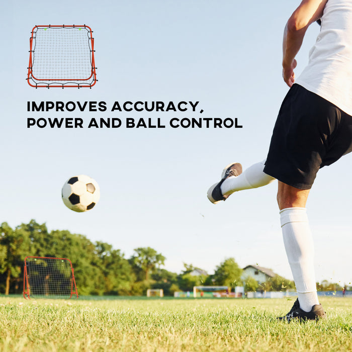 Soozier Filet de Rebond pour Volleyball, Soccer Reglable, Rouge