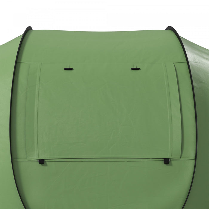 Outsunny Tente De Camping Avec Porche Et Sac De Transport, Etanche, Vert