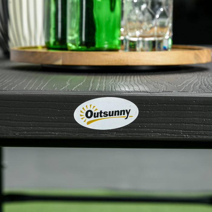 Ensemble De Table De Pique-nique Outsunny Pour 6 Personnes, Gris Fonce