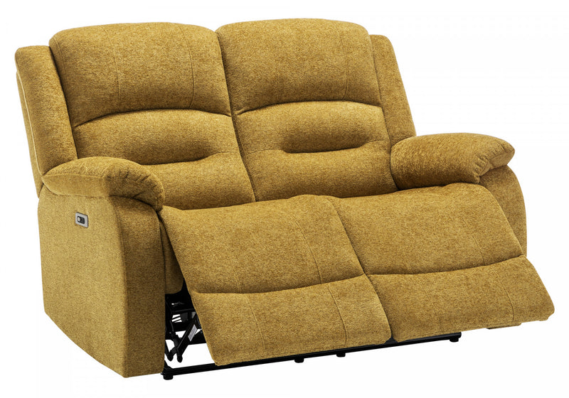 Petit Causeuse Rembourre 2 Places Inclinable Electrique, 50\"L, Port Usb Inclus,Tissu Dore