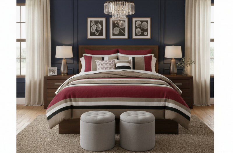 Ensemble Douillette Madison 7 Morceaux pour Grand Lit
