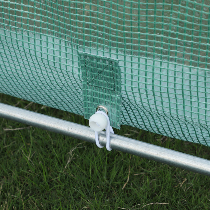 Outsunny 20x10x7ft Heavy Duty Walk-in Serre Exterieure Jardin Graine Plante Legumes Culture Chaude Maison Fleur Polytunnel Abri Vert