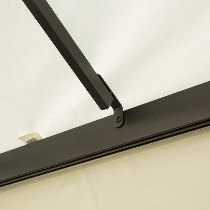 Outsunny 10 X 13 Ft Tonnelle Barnum Pavillon De Jardin Style Colonial Double Toit Toile Moustiquaires Et Toiles Amovibles Creme