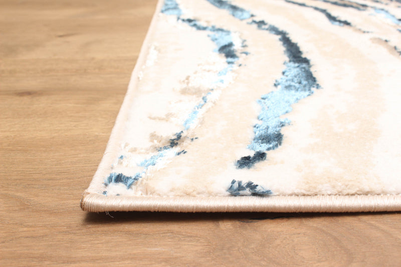 Tapis Contemporain/Moderne Clara 8'0\" x 10'0\" en Bleu