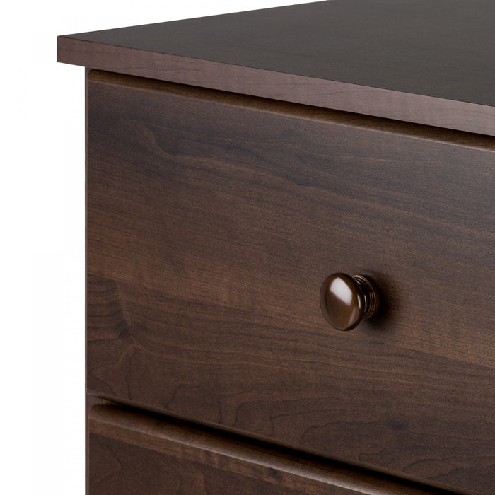 Commode verticale haute Astrid à 6 tiroirs - espresso