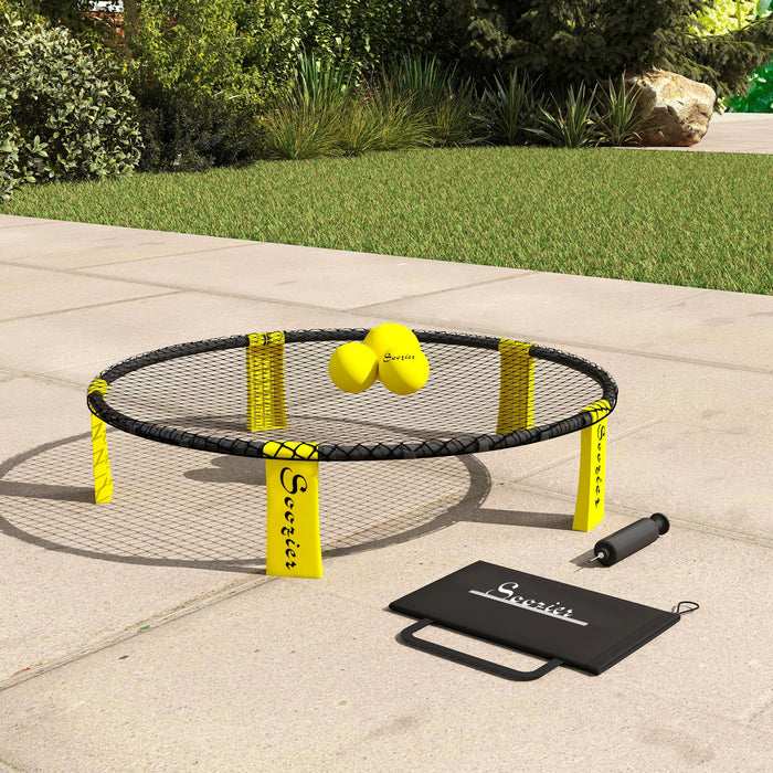 Soozier Jeu de balle a pointes, mini-jeux de plage avec filet rond