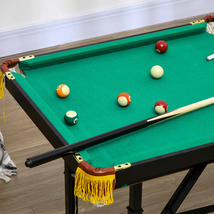 Soozier Ensemble De Table De Billard Pliante De 55 Po Reglable, Vert