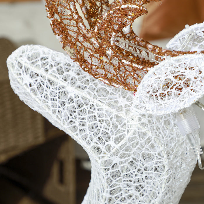Outsunny Decoration De Noel En Forme De Renne Avec 170 Lumieres Led