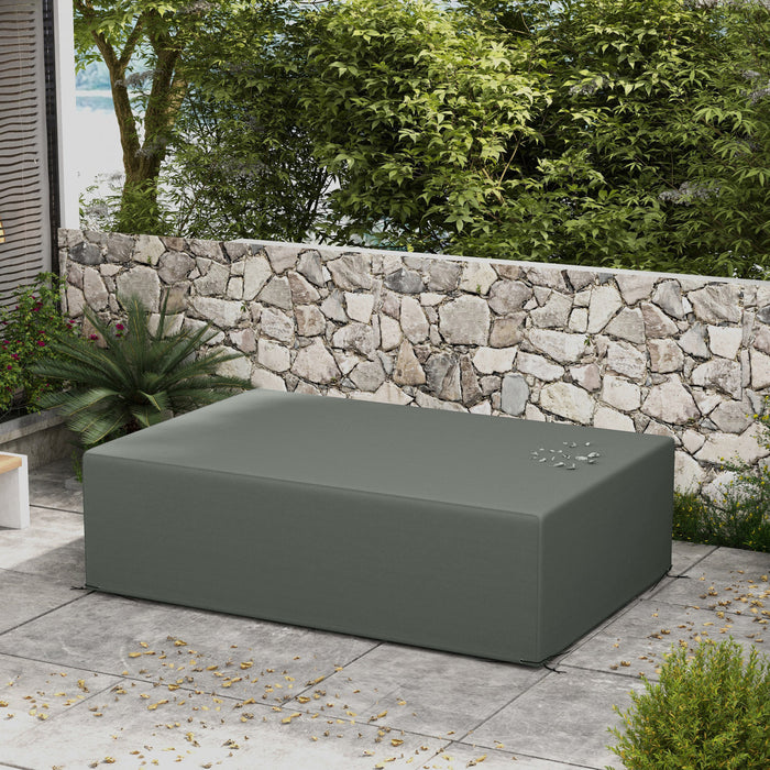 Outsunny Housse Pour Meubles De Patio Exterieur, Impermeable, Gris Fonce