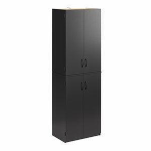 Armoire de rangement Ameriwood Home de 72 po à 4 portes - noire